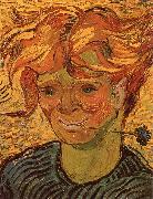 Vincent Van Gogh Young Man with Cornflower (nn04) USA oil painting artist